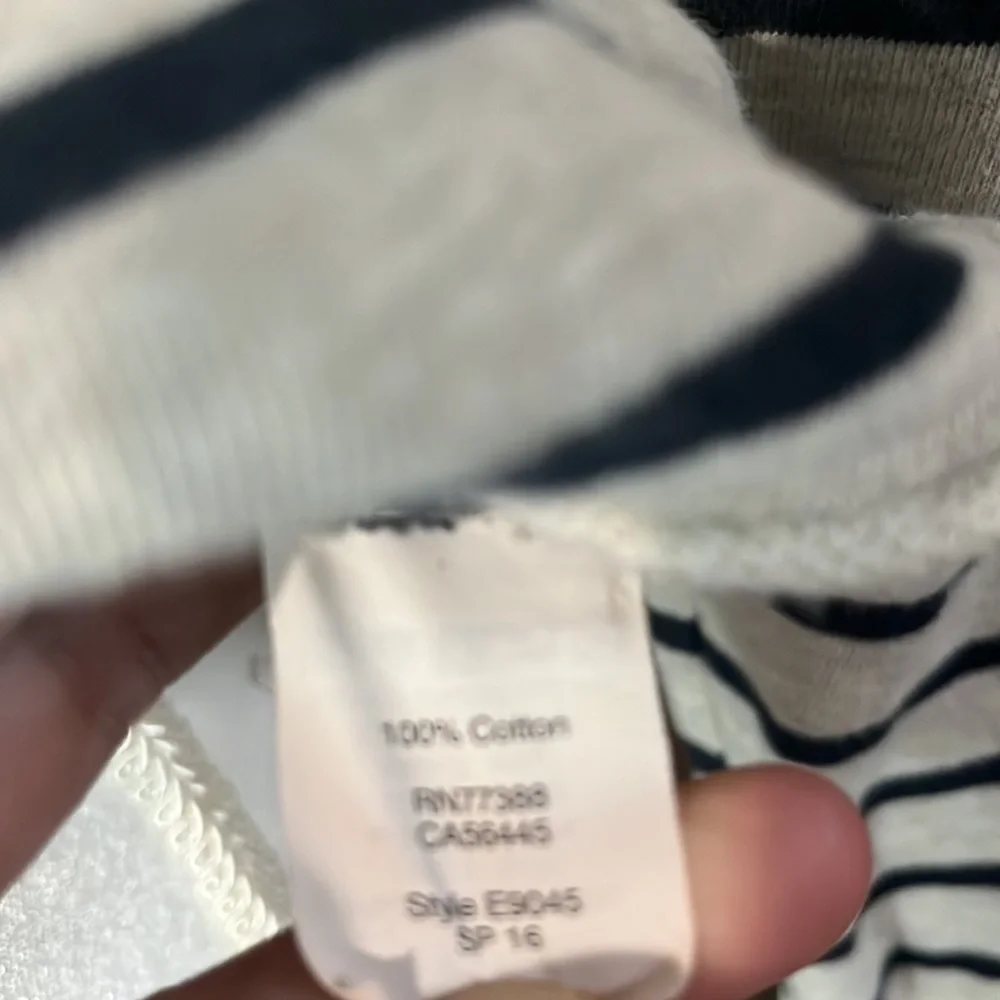 Madewell Cutoff Sweater in Stripe Size XXS Oversized - Picture 3 of 4